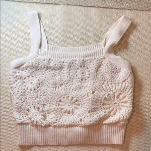 NEW House of Harlow Women’s  1960 Cream Knit Top S